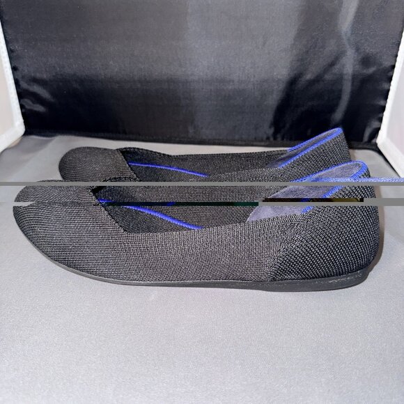 Rothy's The Flat Round Toe Ballet Women’s Shoes Black Size 7 Washable Flexible - Picture 5 of 7